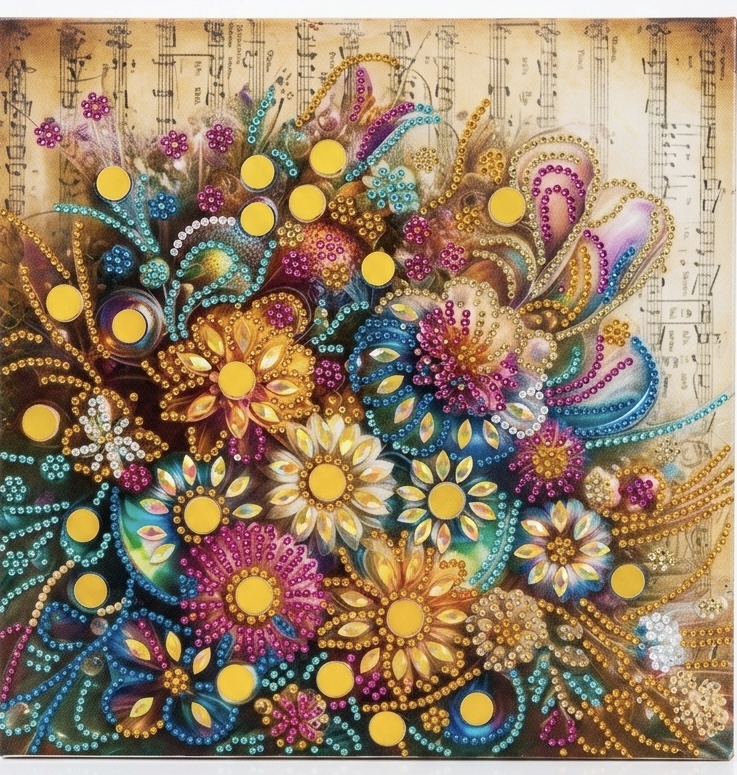 "Musiqili Melodiya" – Parlaq Kristal Mozaika Tablo